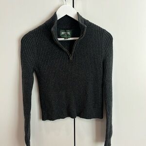 American Eagle Outfitters Cropped 1/4 Zip Sweater